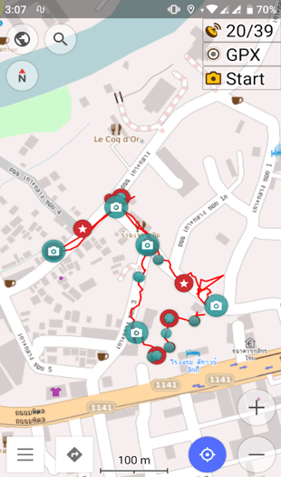 Figure 2. Screenshot of OsmAnd