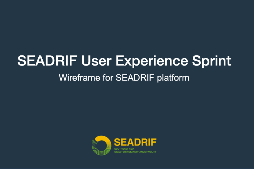 SEADRIF User Experience Sprint